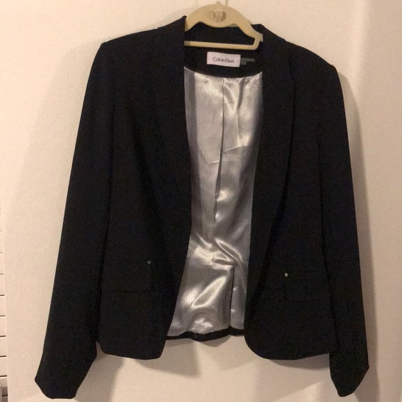 Navy Calvin Klein blazer brand new worn once! - Picture 2 of 6